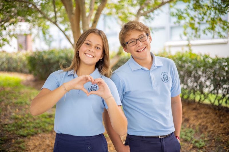 St. Cecelia Interparochial Catholic School students smiling