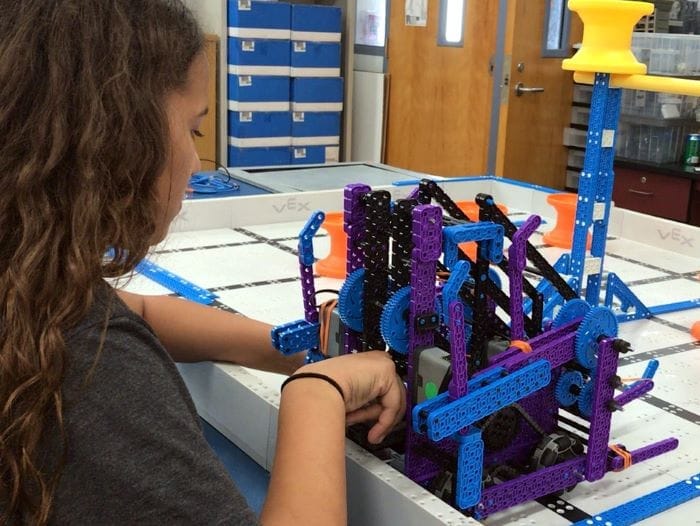 Rodgers student using 3D printer