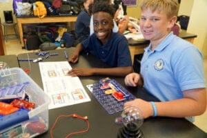 Students at Channelside Academy participating in classroom work