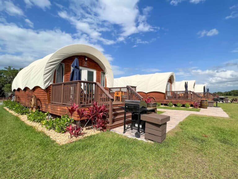 Westgate River Ranch Conestoga Covered Wagon Luxe Glamping