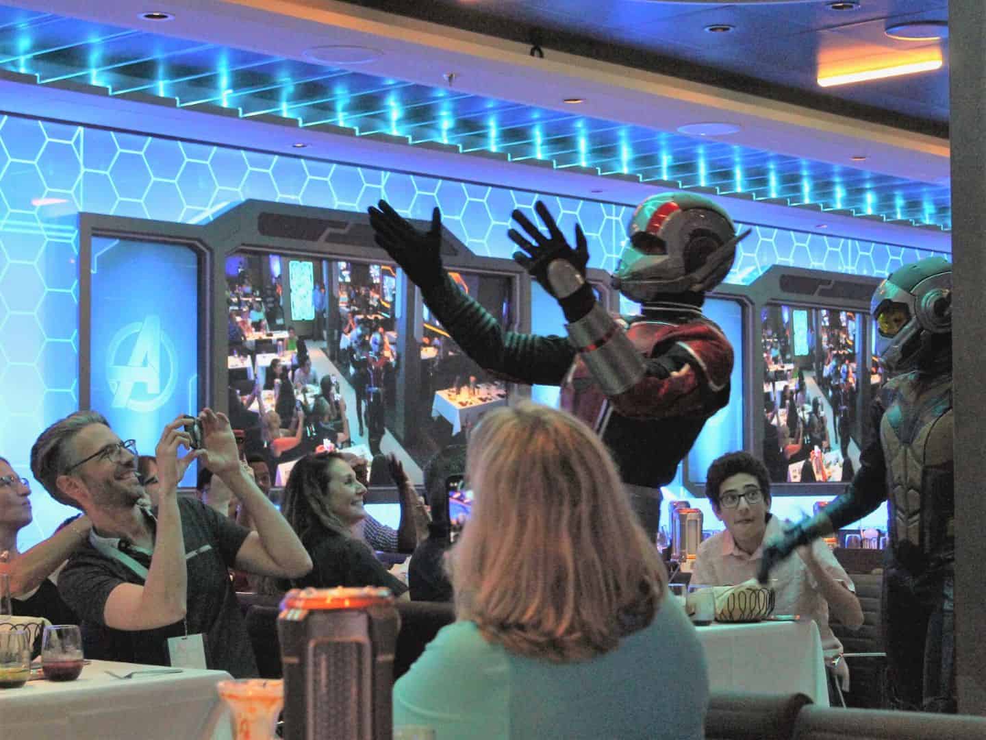 Ant Man and Wasp Appearance at Disney Wish Worlds of Marvel Restaurant