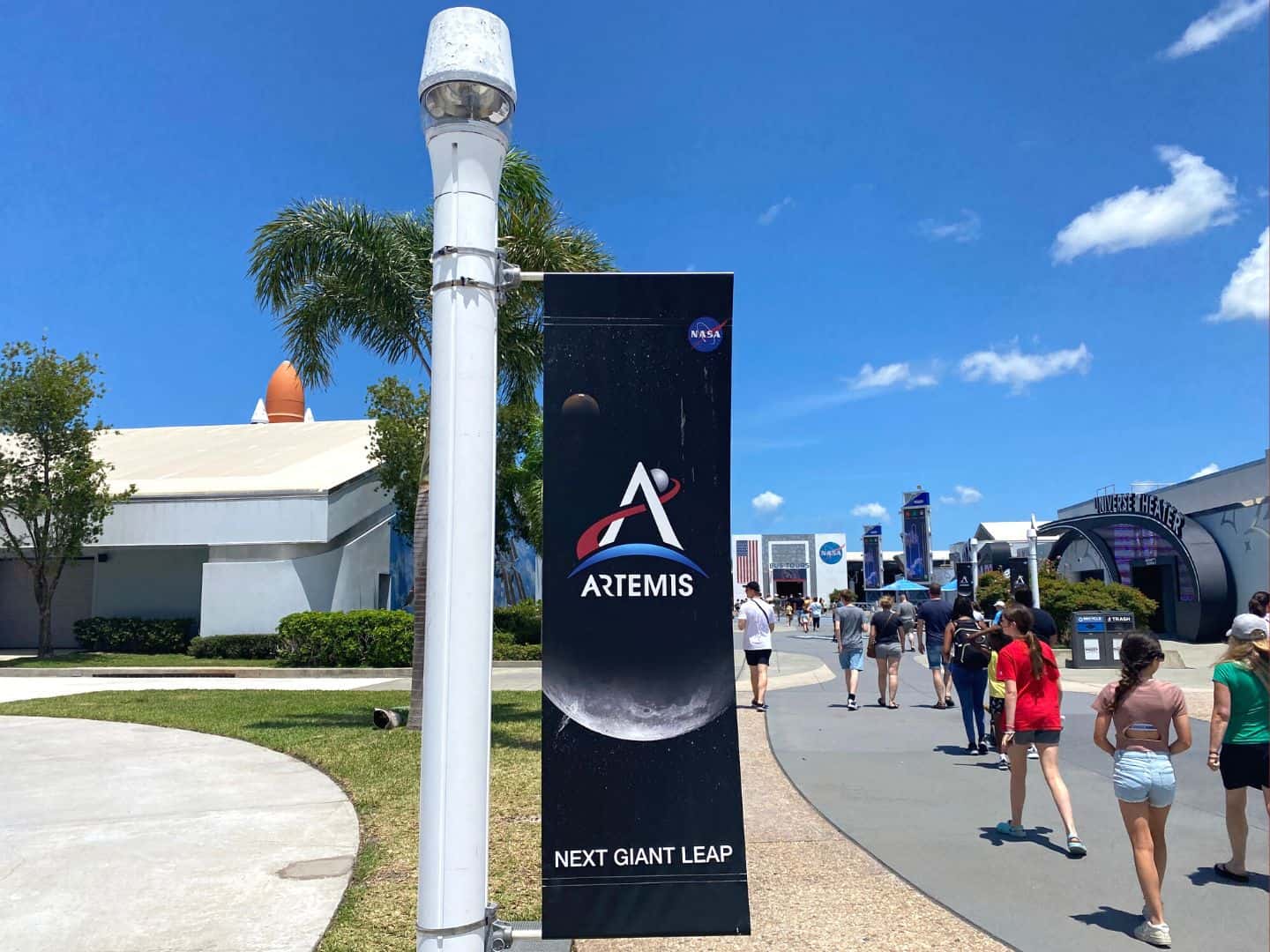 Artemis Banner at Kennedy Space Center Visitors Complex 