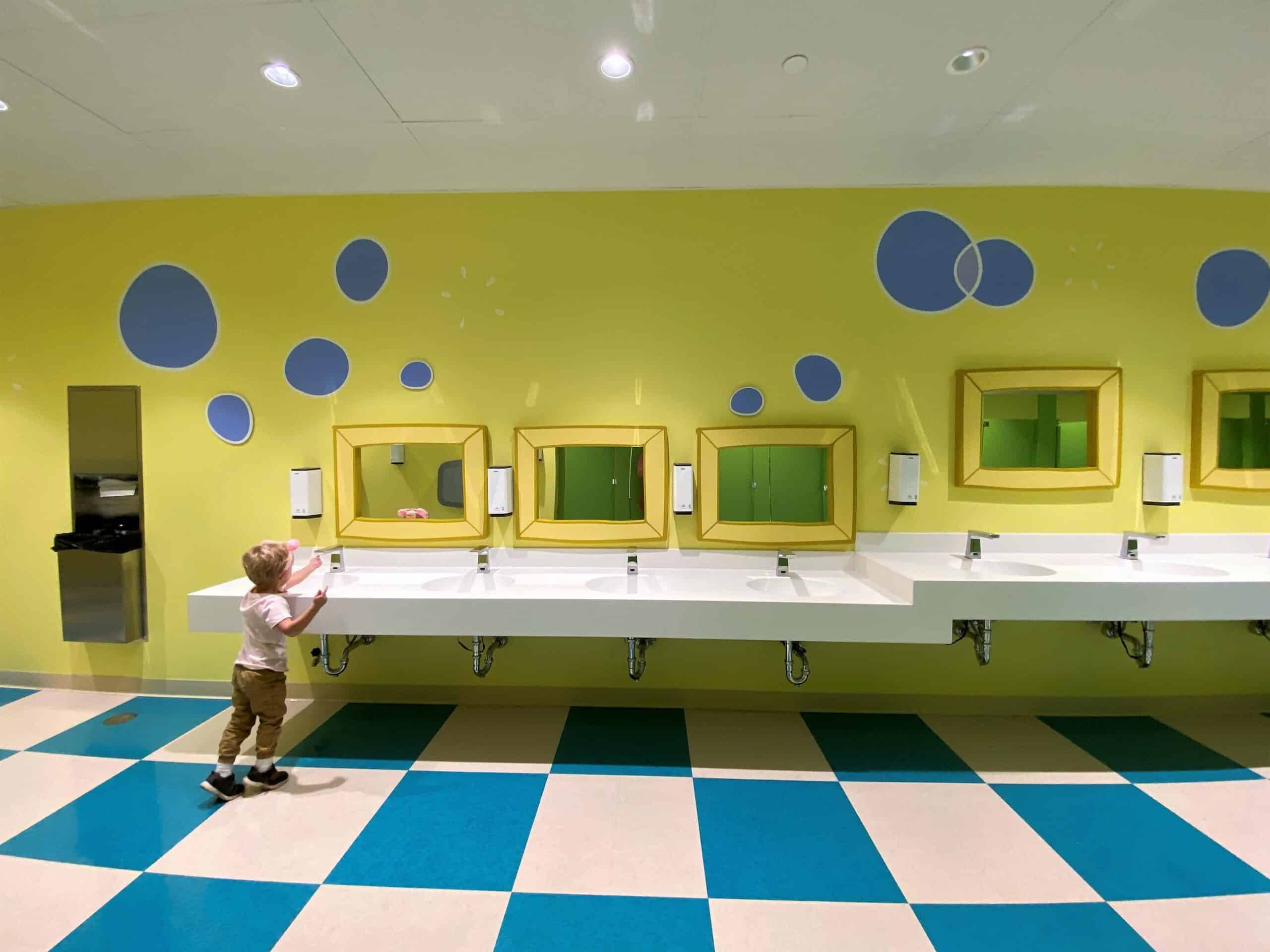 kid-friendly restrooms at Peppa Pig Theme Park Florida