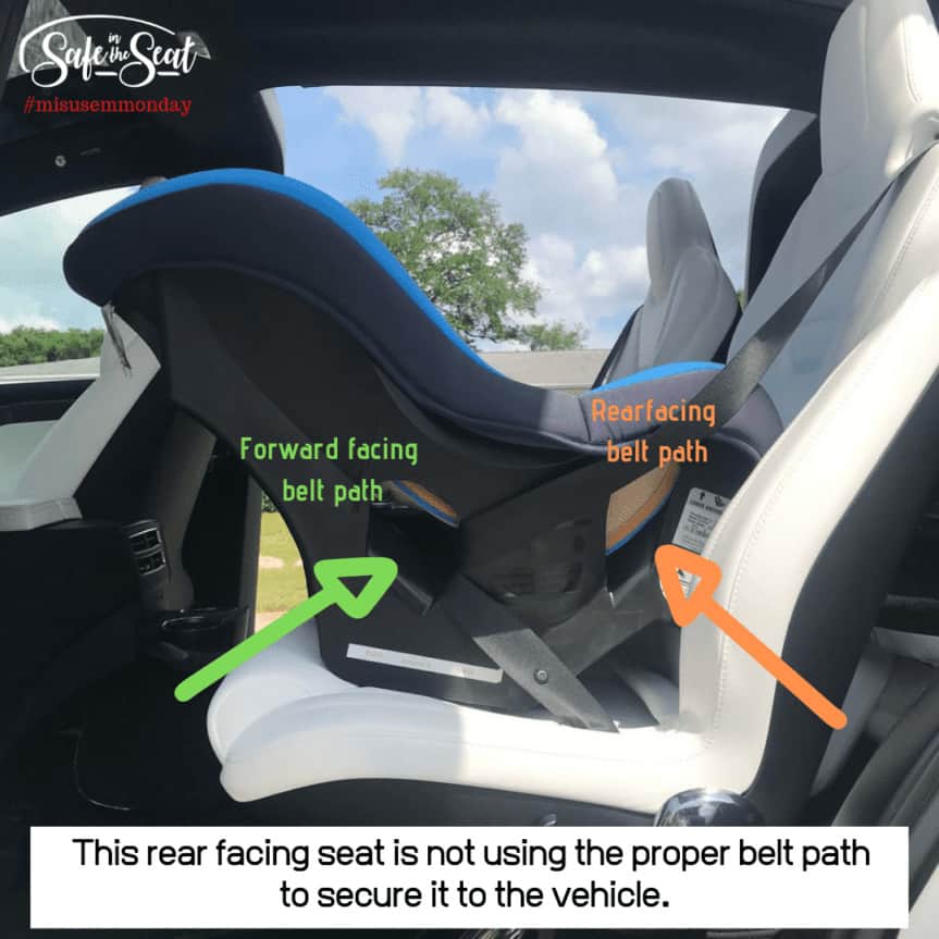 safe in the seat belt path