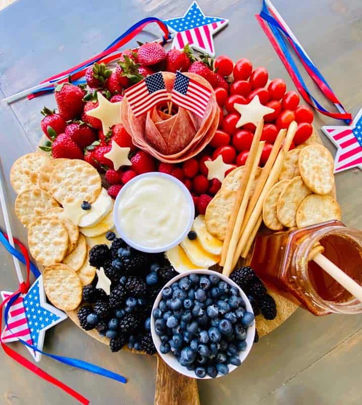 Celebrate the Fourth of July with Red, White & Blue Charcuterie Boards