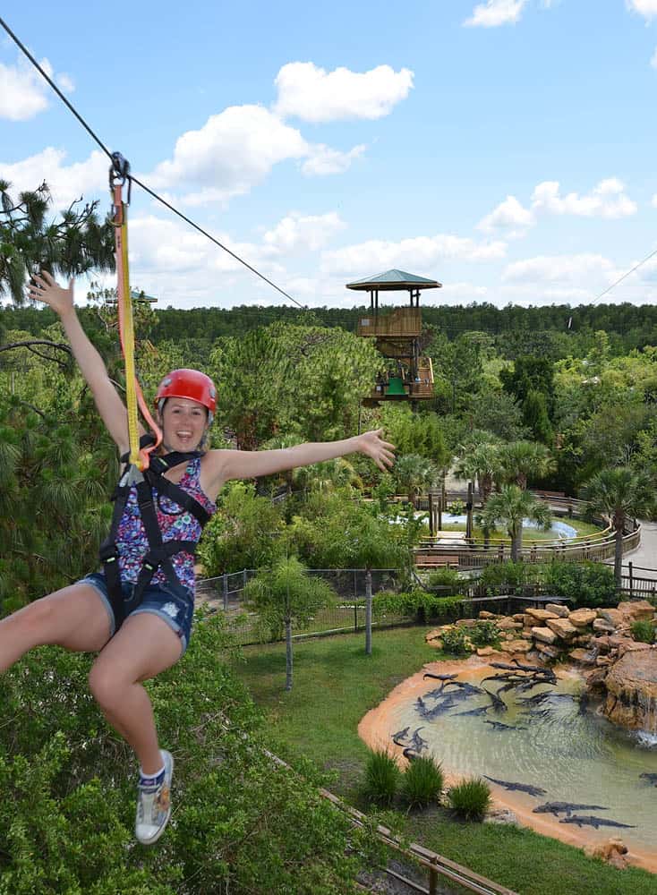 Things to Do Labor Day Weekend Zip Line at Gatorland