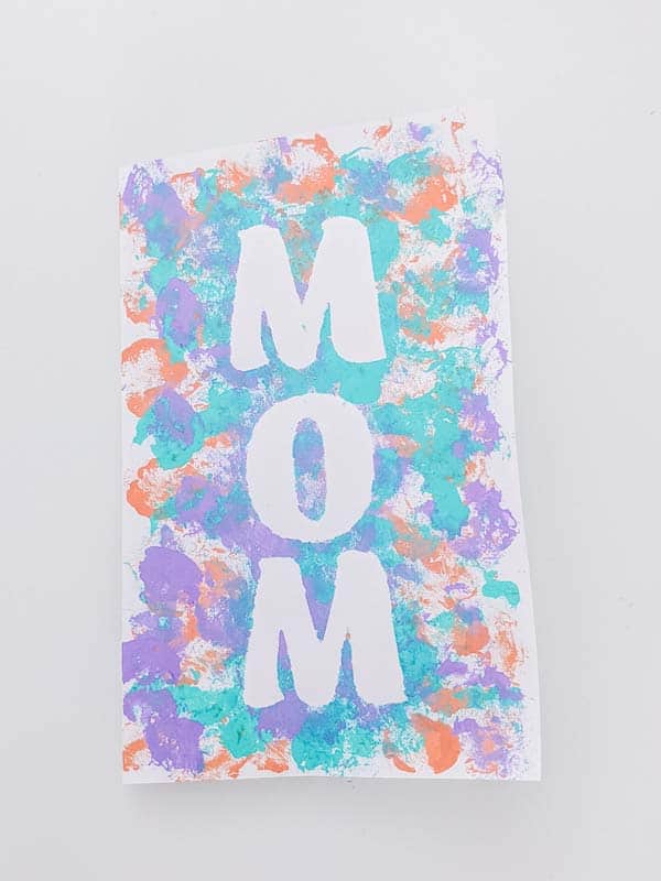 Mother's Day Craft Ideas paint resist