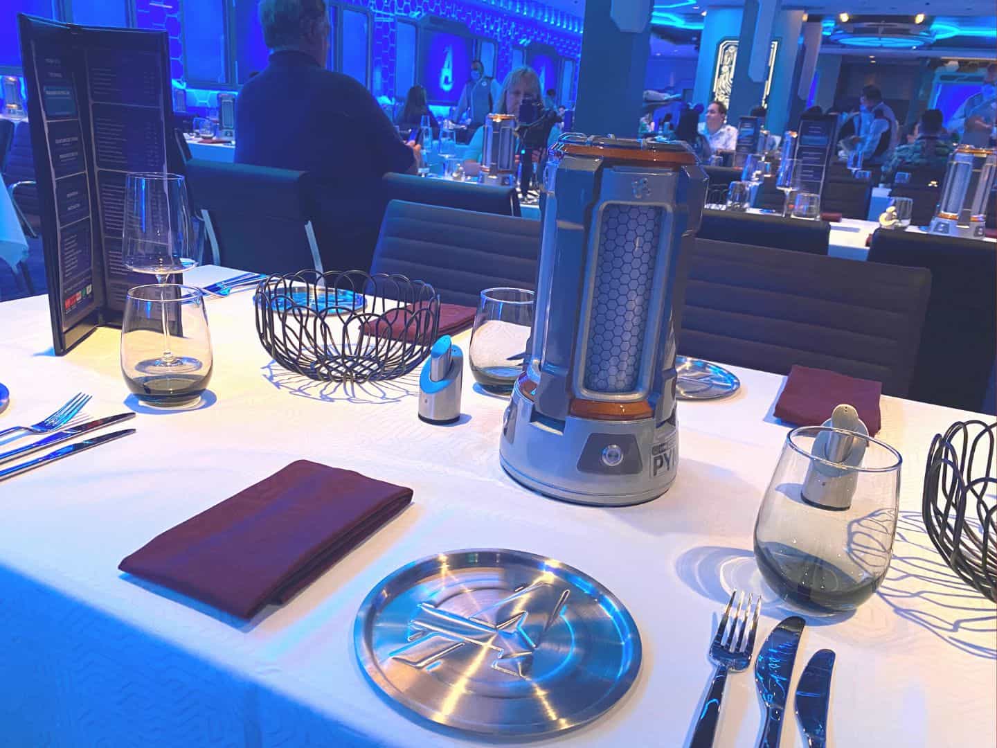 Table Setting at Worlds of Marvel Restaurant on Disney Wish