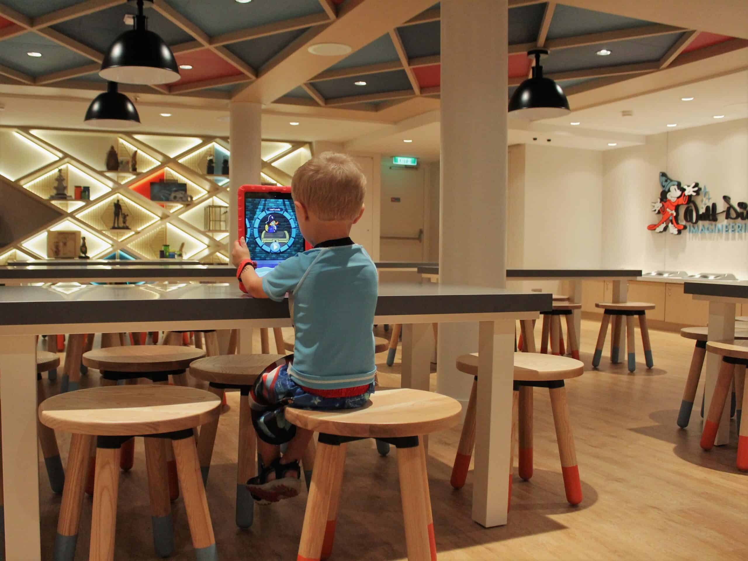 Tablets for use in Oceaneer Club on Disney Wish