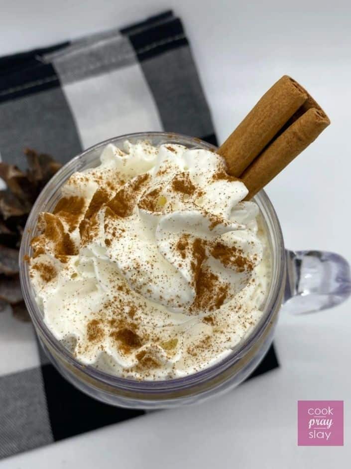 pumpkin spice milkshake with cinnamon stick