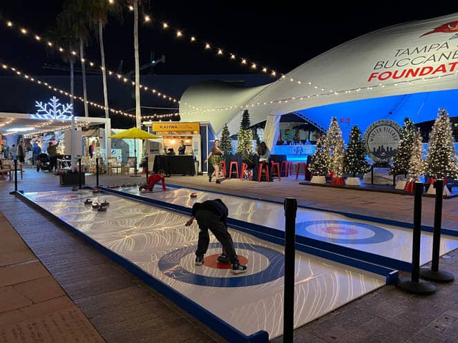 Curling at Winter Village Tampa 2