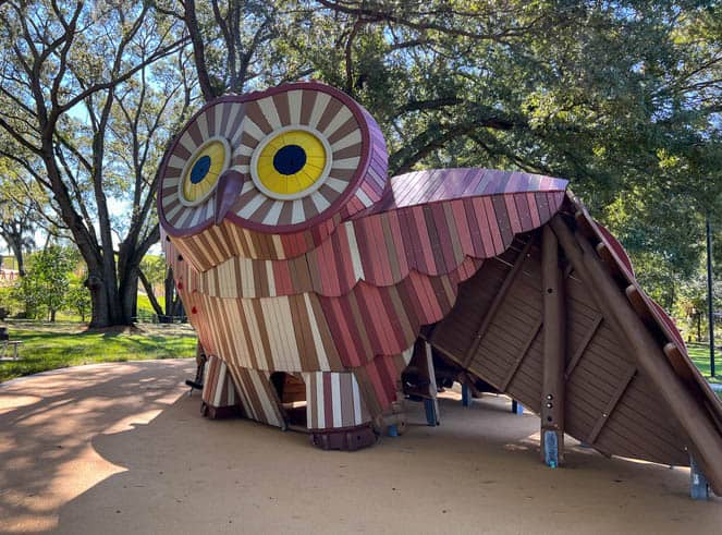 Mable the Mosaic Owl Bonnet Springs Park in Lakeland