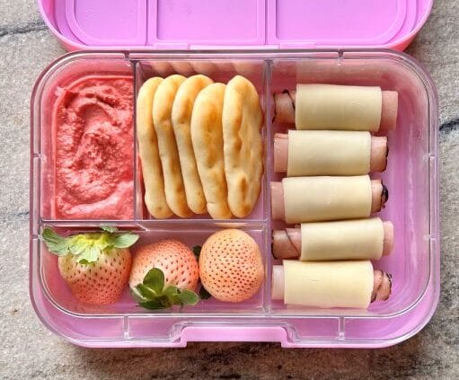 pink themed lunches for Valentine's day