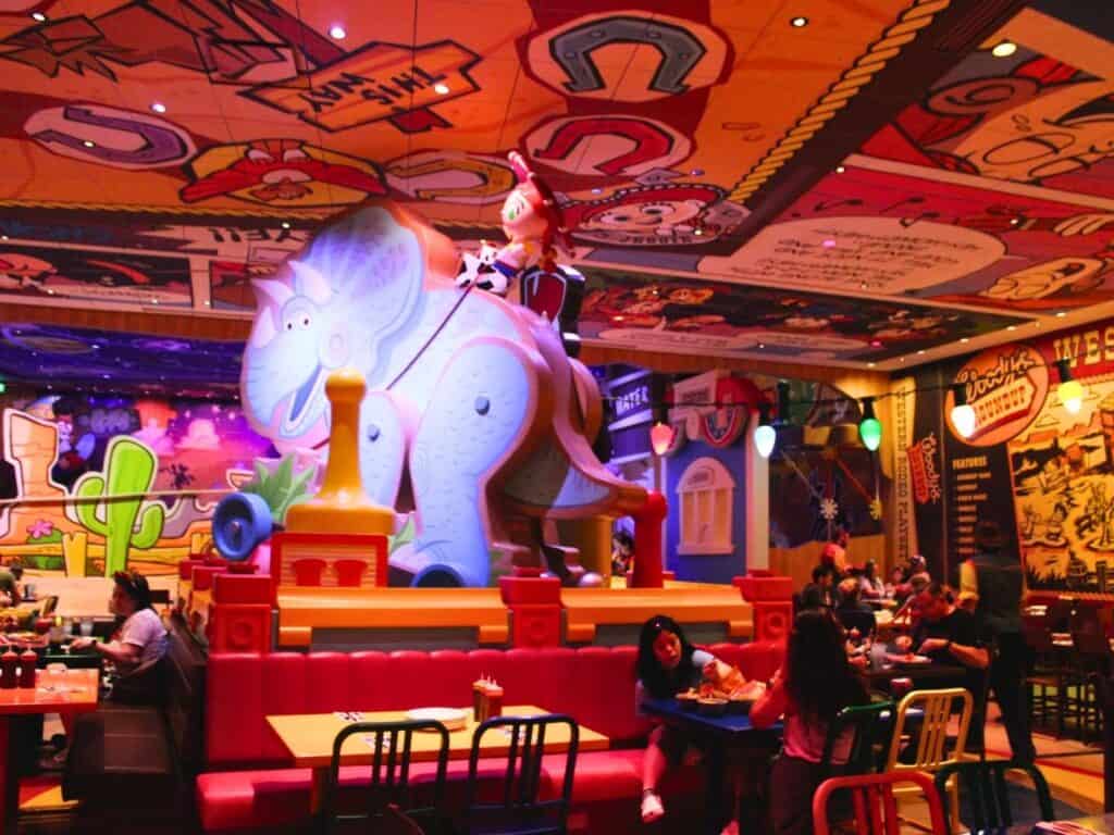 Dining Room Roundup Rodeo BBQ themed with toy story characters