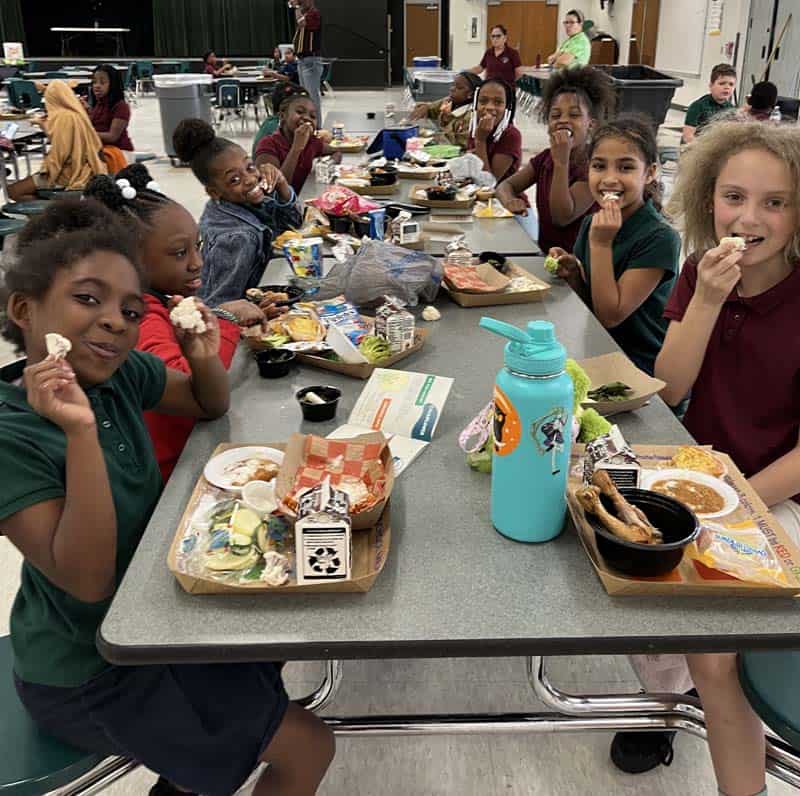locally grown produce in school lunches