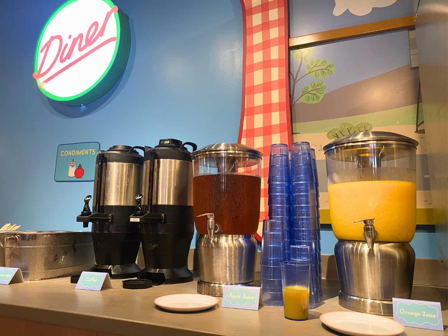 Beverage Station at Breakfast with Peppa