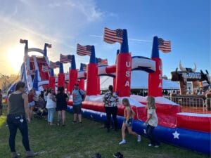 Patriotic Inflatable slide 4th of July Tampa Bay