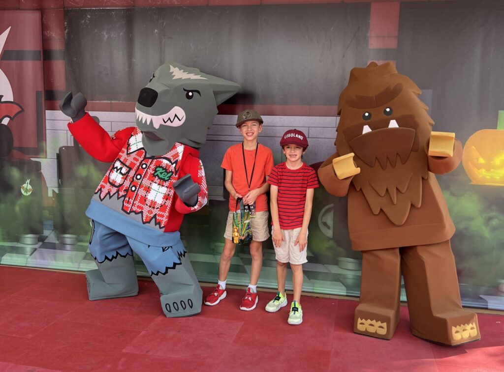 LEGO Square Foot and LEGO Wolf Guy at Brick or Treat 2023