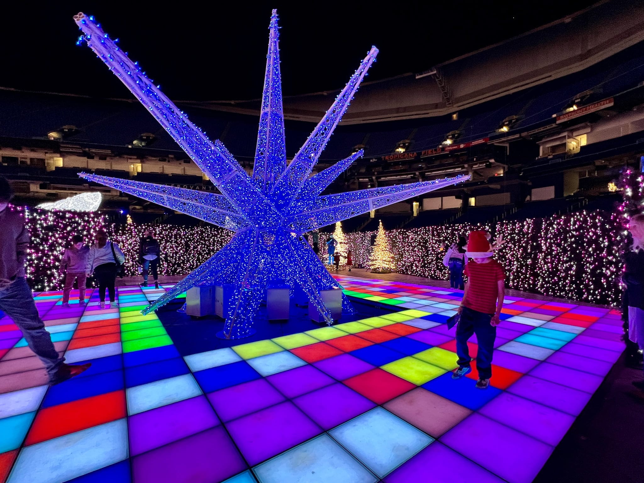 Light up dance floor at Enchant Christmas in St. Pete 2023