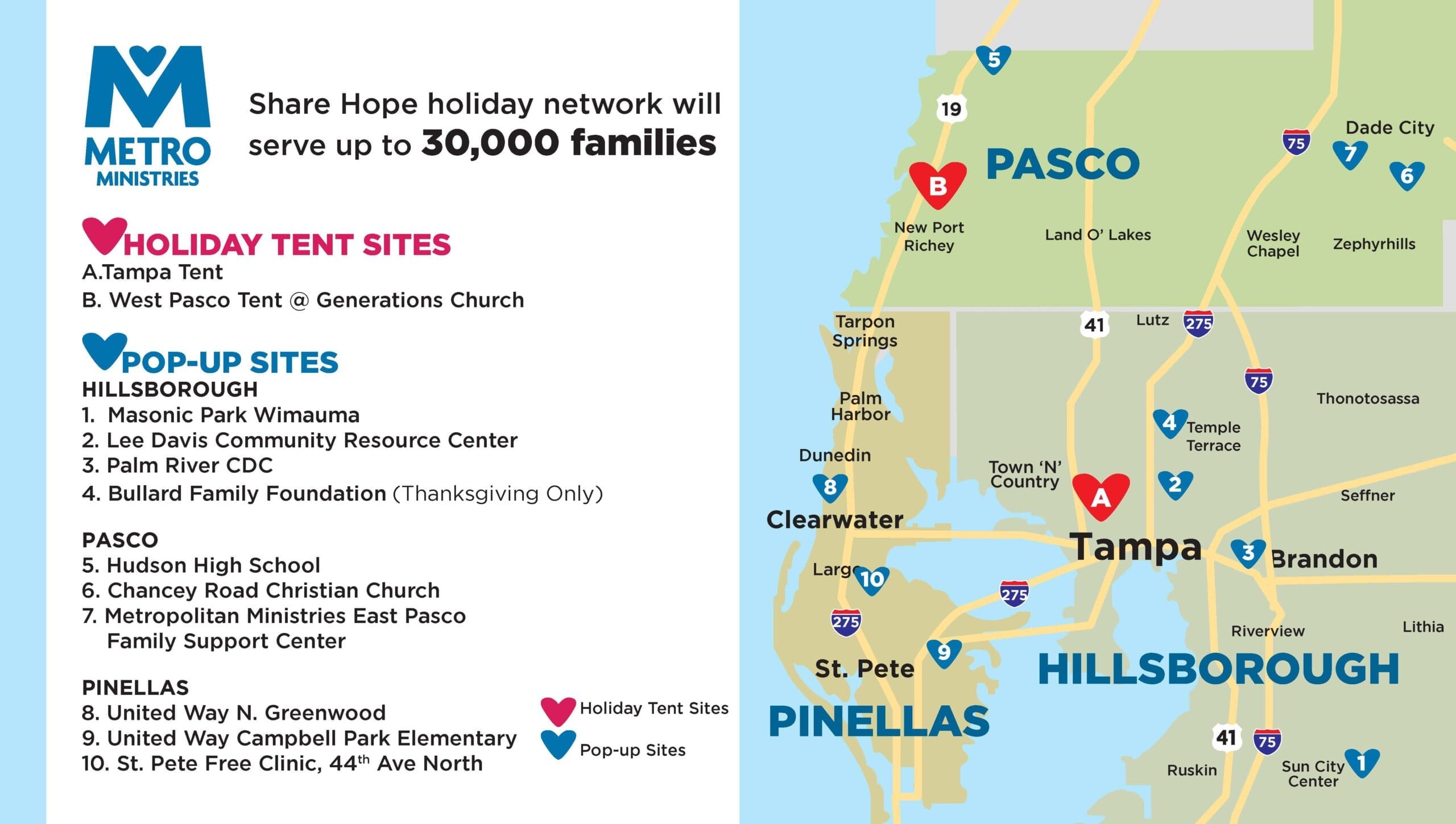 Metropolitan Ministries Holiday Tent Map 2024