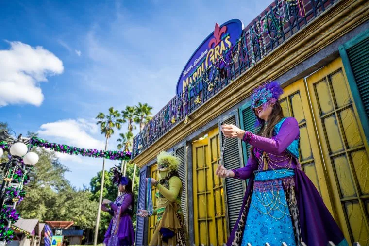 Busch Gardens Mardi Gras Bead Toss