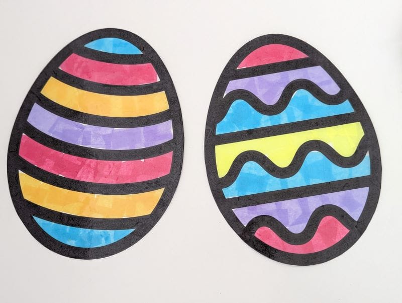 Easter & St. Patrick's Day Crafts for Kiddos Easter Egg suncatchers