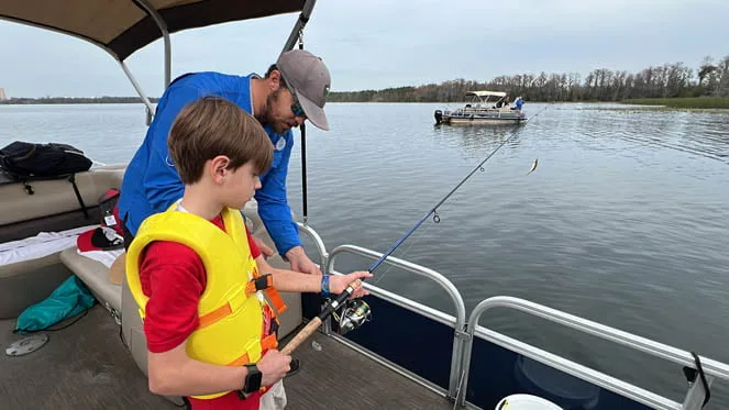 Fishing lesson at Walt Disney World