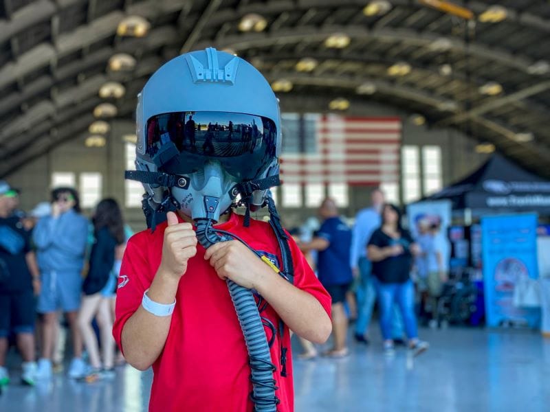 Tampa Bay AirFest boy in military gear