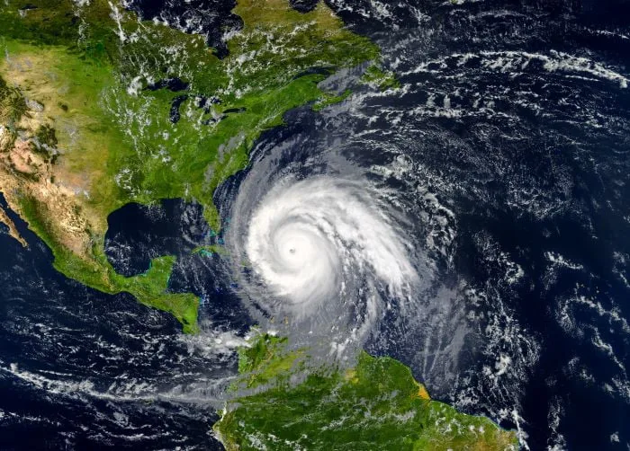 Common Hurricane Misconceptions aerial view of a hurricane in the Gulf of Mexico