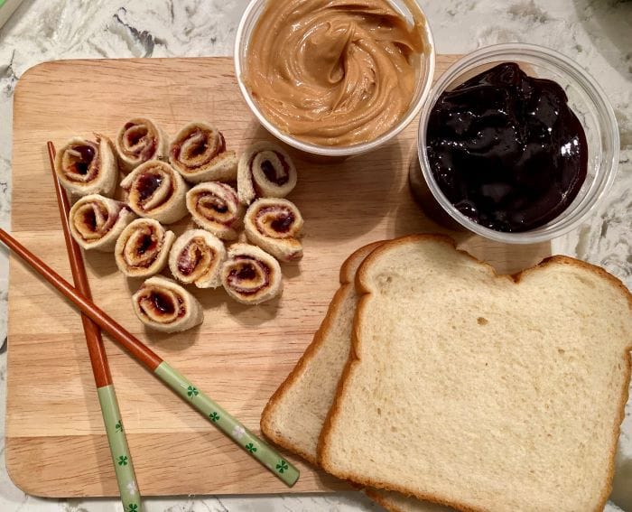 Perfect Beach Day Snacks: PB&J roll-ups