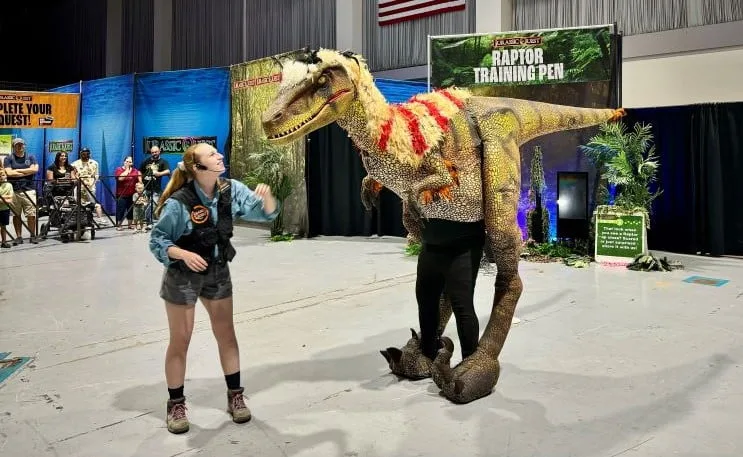 Jurassic Quest Raptor Training