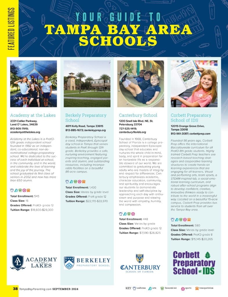 Special Advertising Section: Guide to Tampa Bay Schools