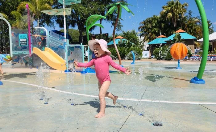 The splash pad at Adventure Island is a great spot for toddlers in Tampa