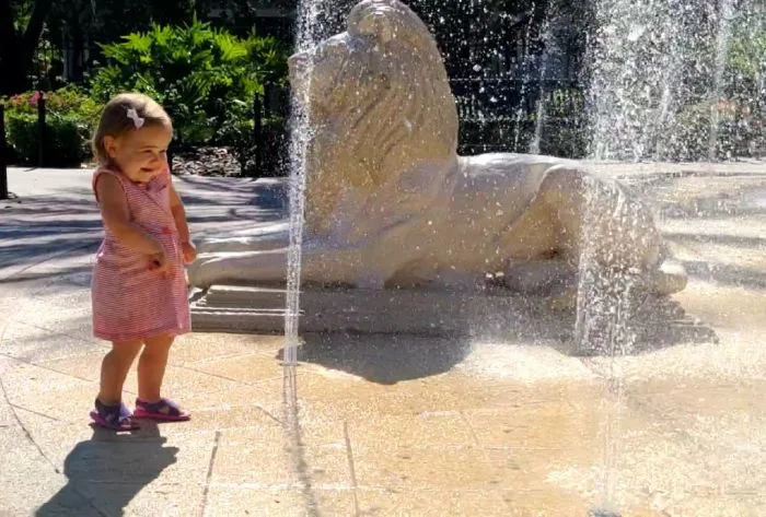 splash pad at Kate Jackson park