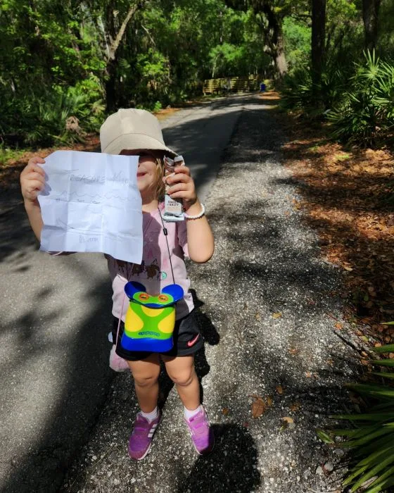 toddlers like going on scavenger hunts at Lettuce Lake Park