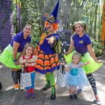 Halloween Harvest at Busch Gardens Tampa Bay kids with Kandy the witch