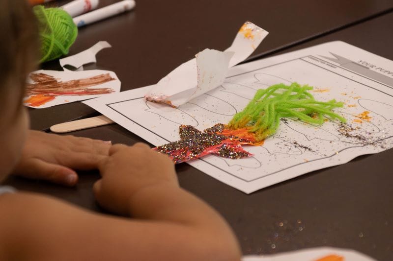 A finished creation from a library art project 