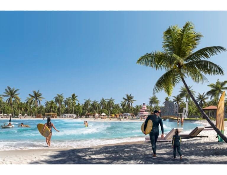 Peak Surf Park rendering of beach