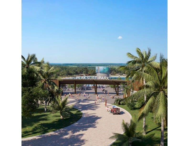 Peak Surf Park rendering of entrance