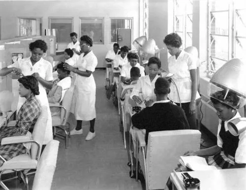 Black Students in cosmetology class at Howard W. Blake High School