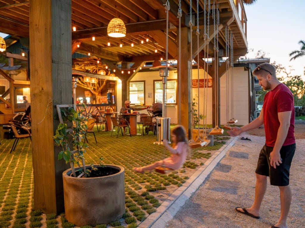 Ananda Farm Restaurant Swings - Image by Laura Byrne