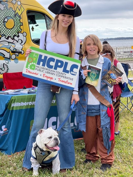 Hillsborough County Library card at Gasparilla