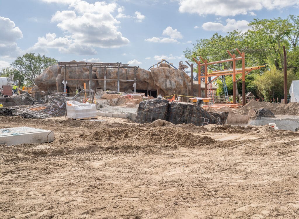 A look at the pool area under construction at the new Lion and Hyena Ridge at Busch Gardens Tampa Bay.