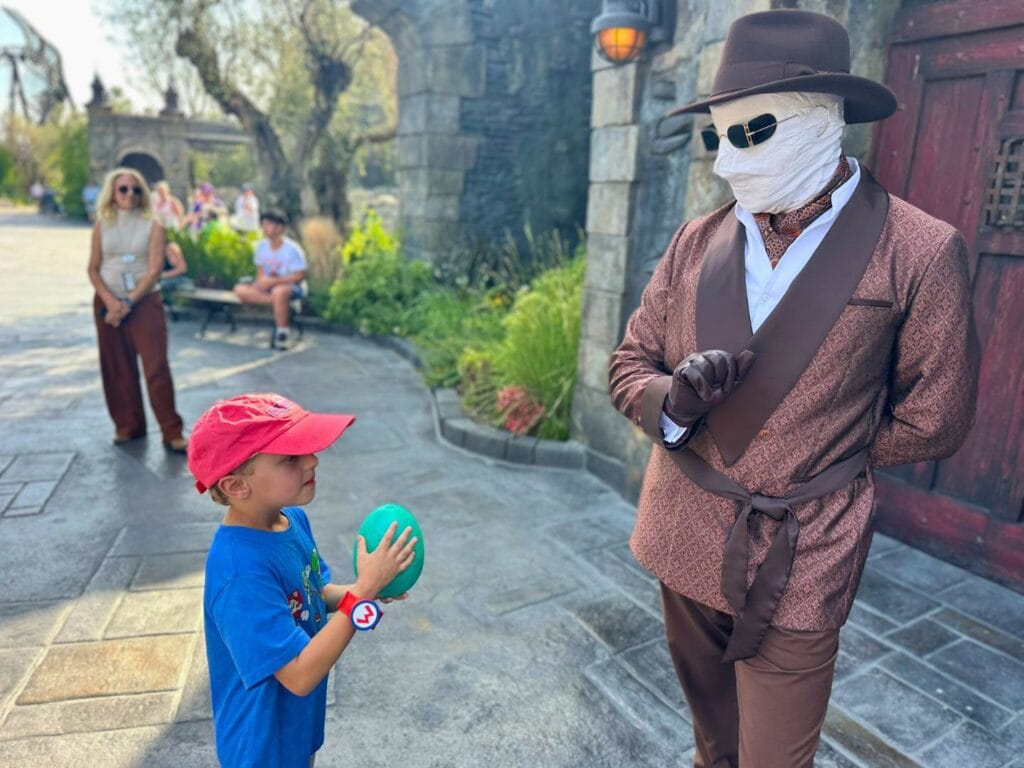 Young Boy Meets Invisible Man Character at Dark Universe - image by Dani Meyering