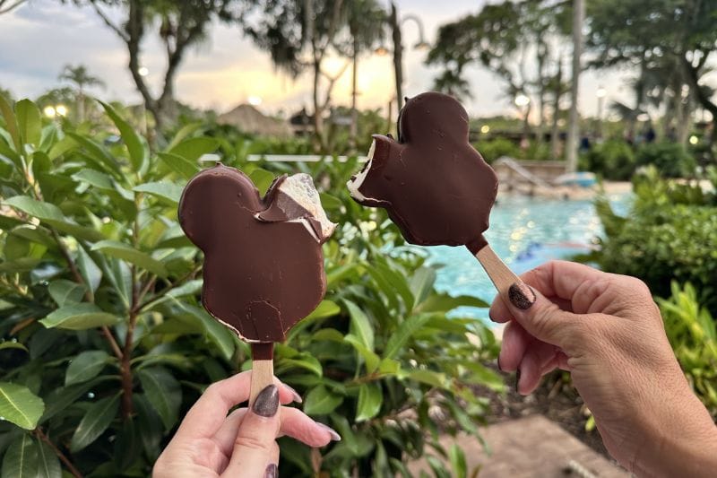 Mickey Ice Cream Bars are free at H2O Glow at Typhoon Lagoon