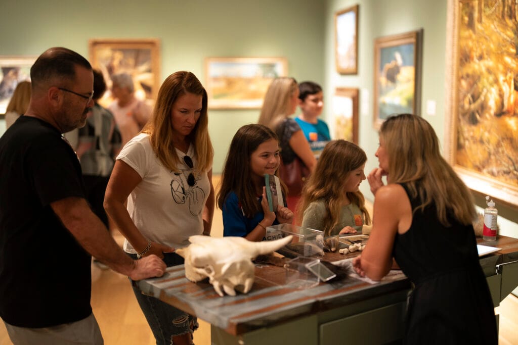The James Museum in St. Pete display with families