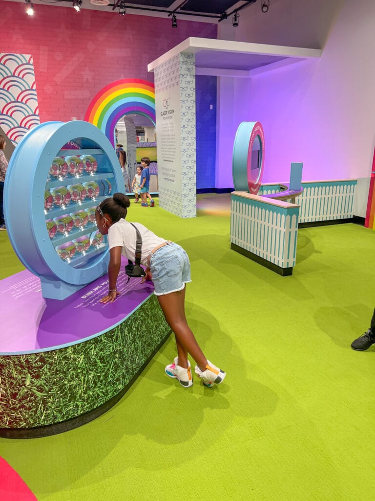 Peek inside the Let's See exhibit at Glazer Children's Museum