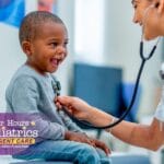 Little boy visiting a clinician at After Hours Pediatrics Urgent Care.