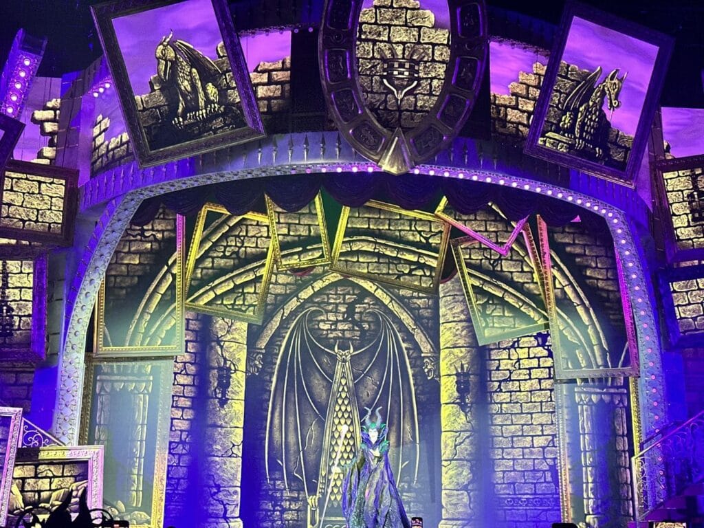 Maleficent Performer on stage during Disney Villains Unfairly Ever After - image by Dani Meyering