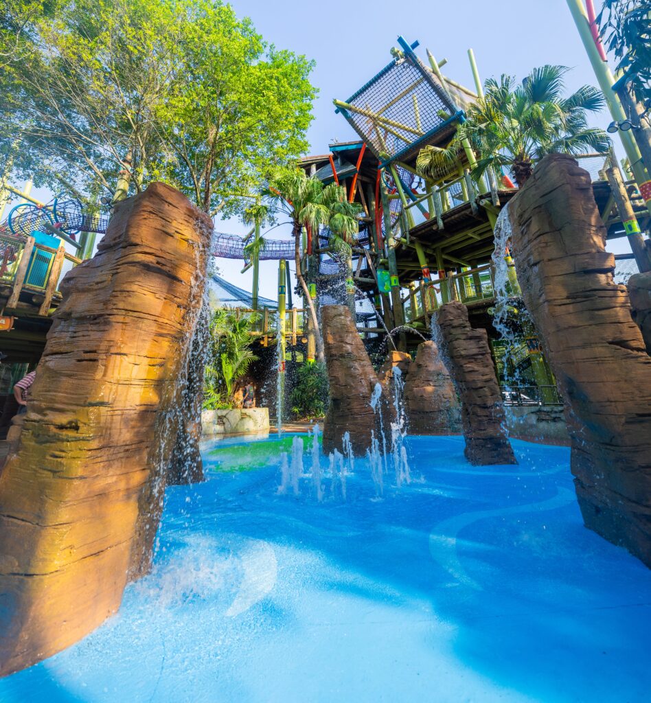Enchanted Falls splash pad at Wild Oasis at Busch Gardens Tampa Bay